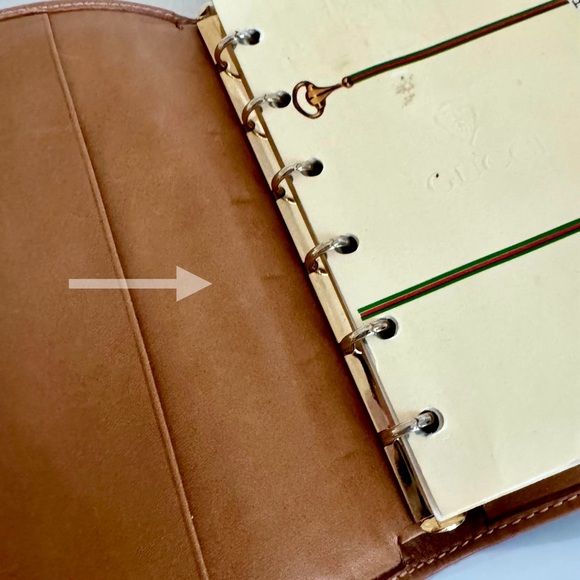 GUCCI ☆ Leather Planner / Notebook ☆ Vintage ☆ RARE ☆ - Picture 13 of 16
